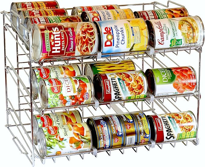 DecoBros Supreme Stackable Can Rack Organizer, Chrome Finish | Amazon (US)