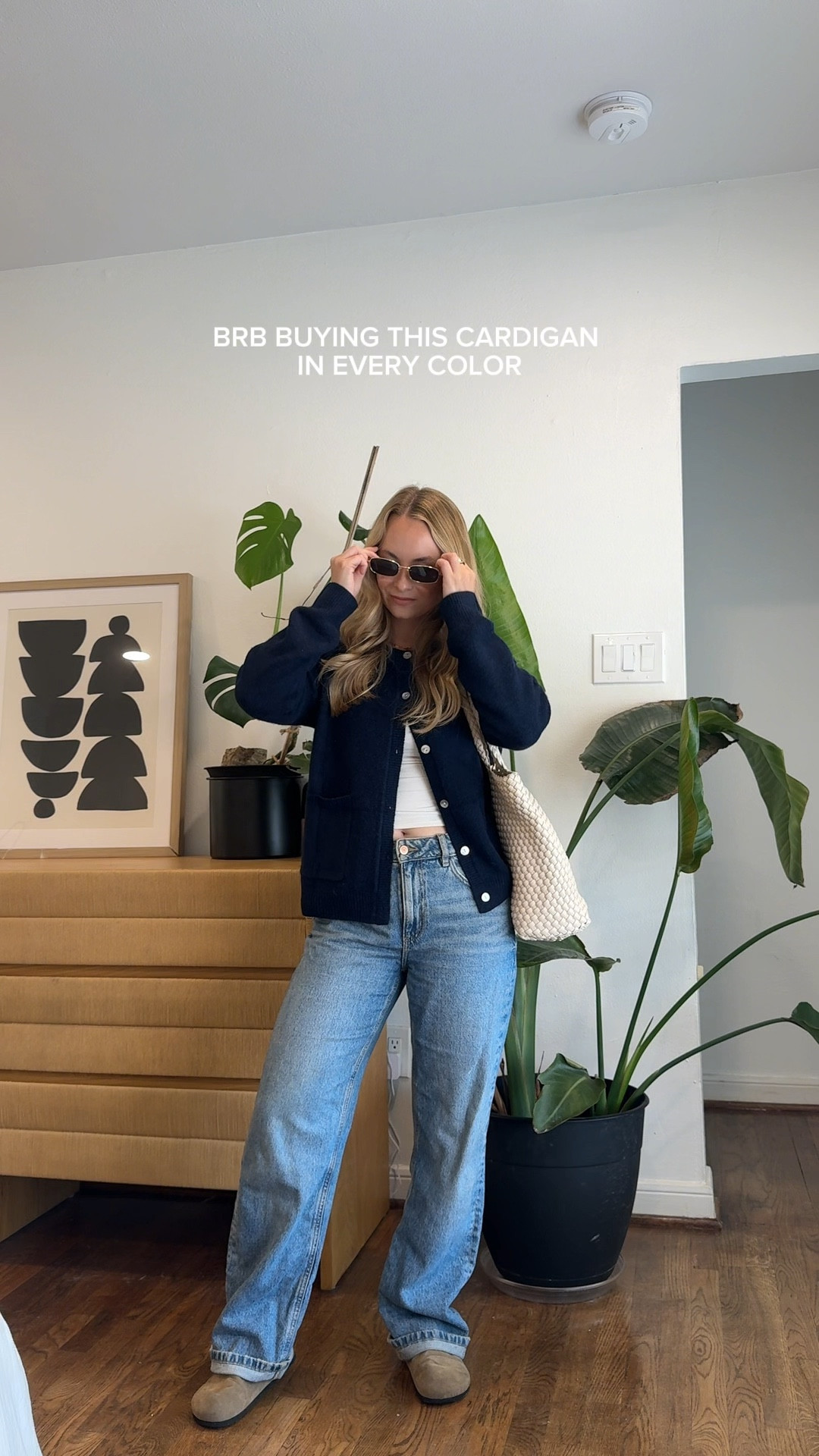 Casual fall cardigan style | Wearing M in navy cardigan! 

 #LTKFindsUnder50 #LTKStyleTip