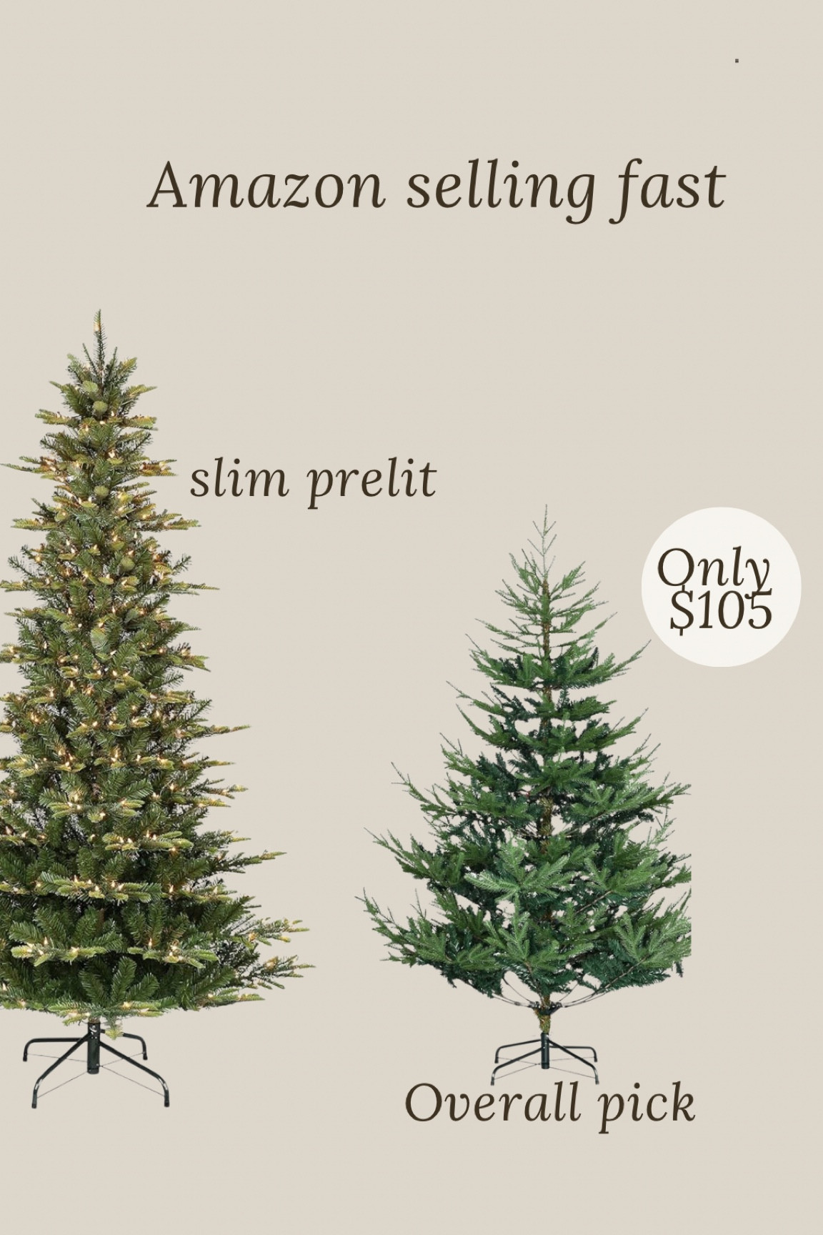 Amazon trees that are selling fast. The one on the left is slim and pre-lit this brand sells like crazy, I have the wider version and I absolutely love it. It comes with a ton of lights, the other would be a perfect porch tree. it’s only $105.

#LTKHome #LTKSaleAlert #LTKHoliday