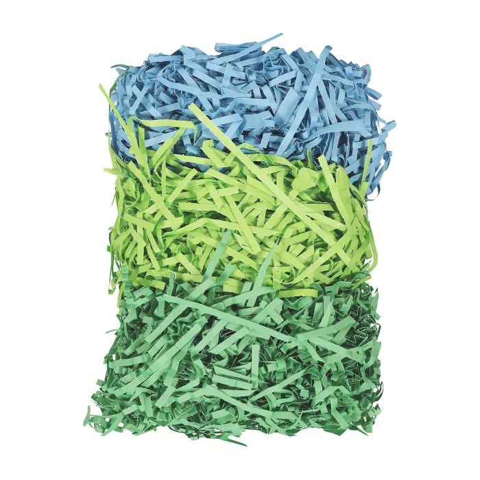 2.5oz Crinkle Paper Shred Gift Packaging Accessory Green/Blue - Spritz™ | Target