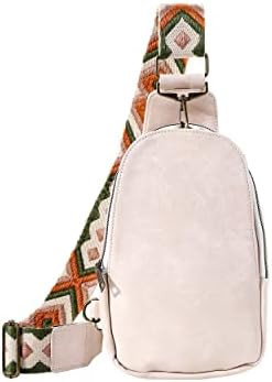 Mzjeaziany Women Chest Bag Sling Bag Small Crossbody PU Leather Satchel Daypack Shoulder backpack... | Amazon (US)