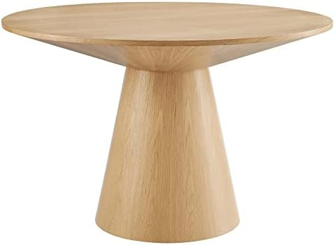 Modway Provision 47" Round Wood Grain Dining Table in Oak | Amazon (US)