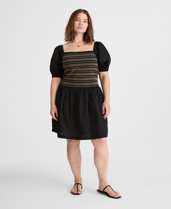 Poplin Puff-Sleeve Mini Dress | Madewell