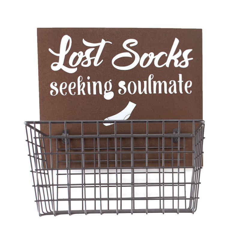 Lakeside Wall Hanging Sock and Laundry Storage Basket - Farmhouse Organization Basket | Target