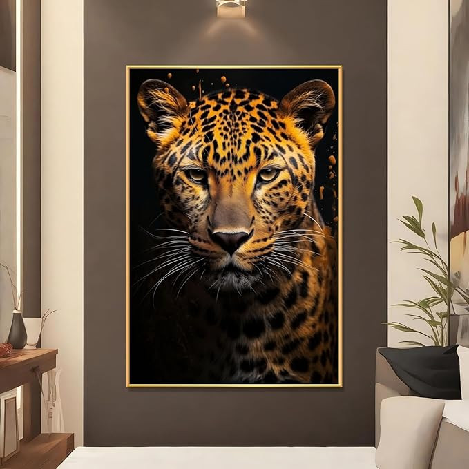 Leopard Canvas Wall Art, Leopard Print Room Decor, Leopard Poster Print, Cheetah Pictures Wall De... | Amazon (US)