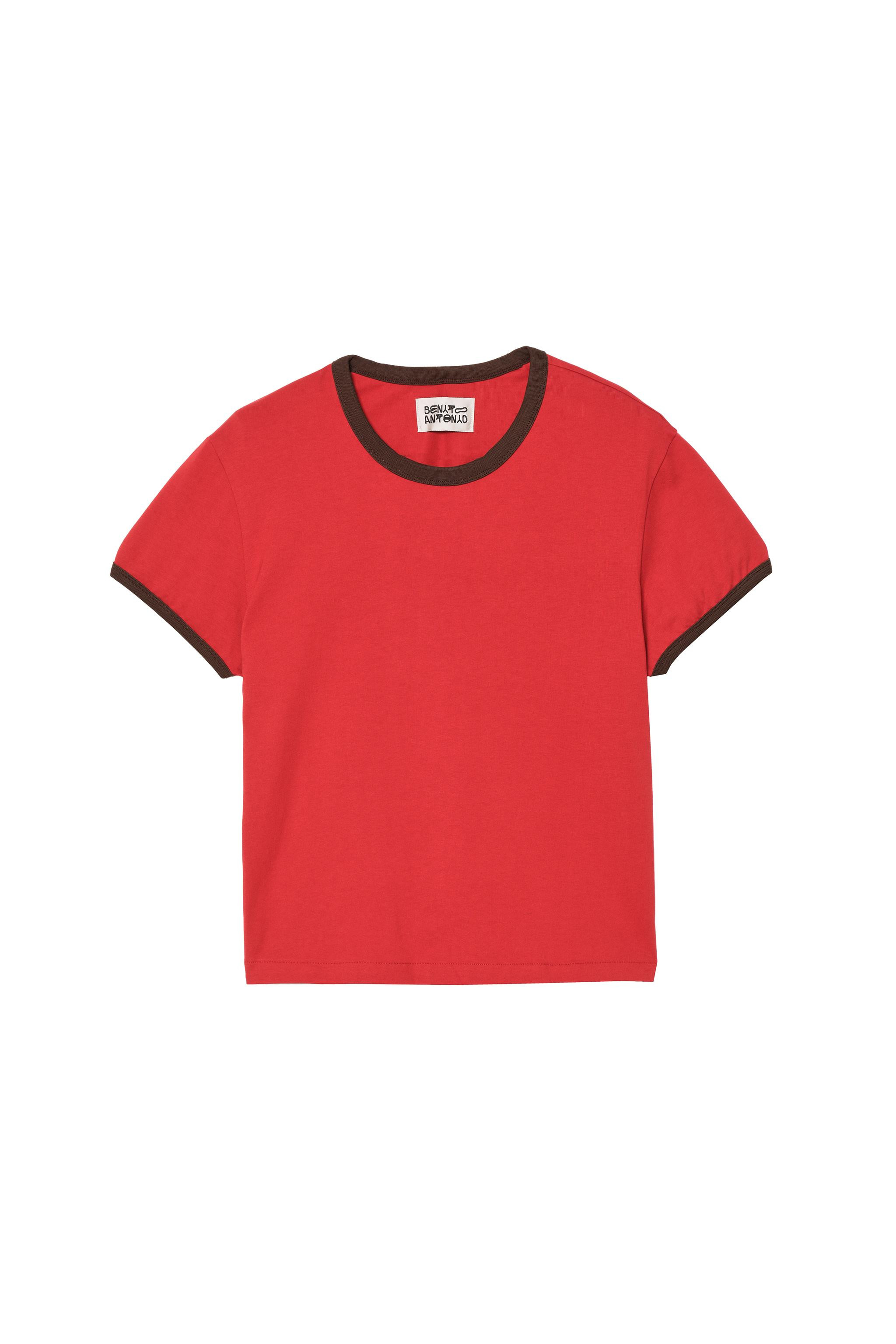 SLIM FIT T-SHIRT WITH CONTRAST RIBBED TRIMS | Zara US