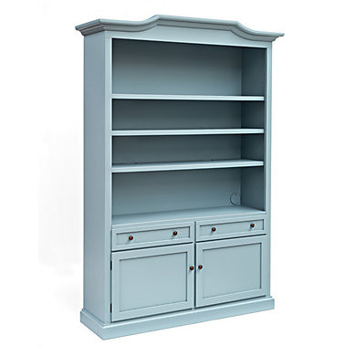 Casa Florentina Josephina Bonnet Top Large Bookcase with Adjustable Shelves & Media Ports | Ballard Designs, Inc.