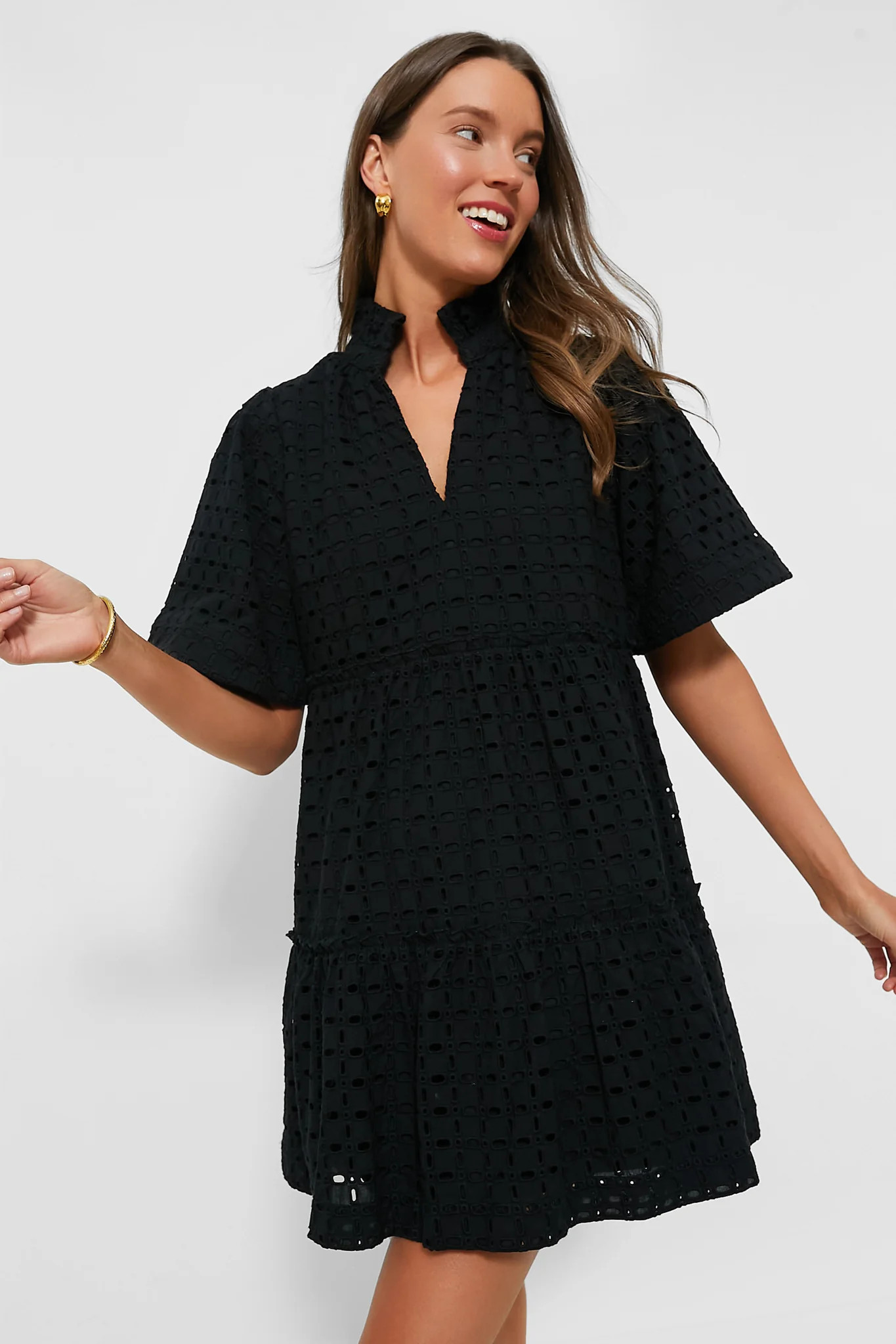 Black Eyelet Crawford Dress | Tuckernuck (US)