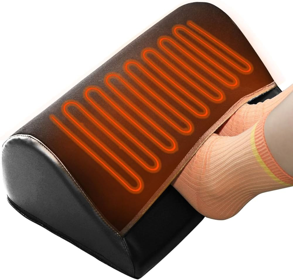 LARROUS Heated Foot Rest for Under Desk – 11 Temp Settings - Memory Foam Foot Warmer with Washa... | Amazon (US)