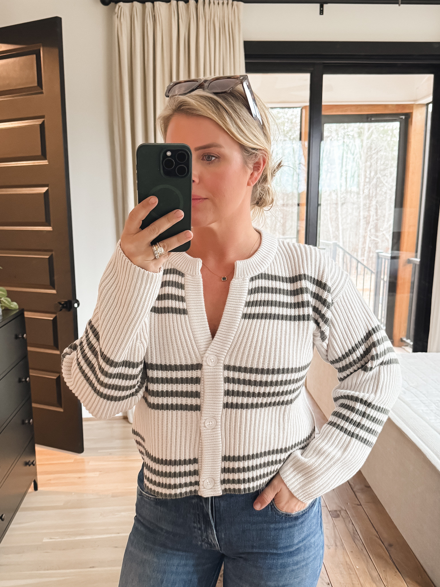 Striped Button Front Sweater 

 #LTKSeasonal