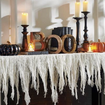 Halloween Gauze Mantel Scarf | Grandin Road | Grandin Road