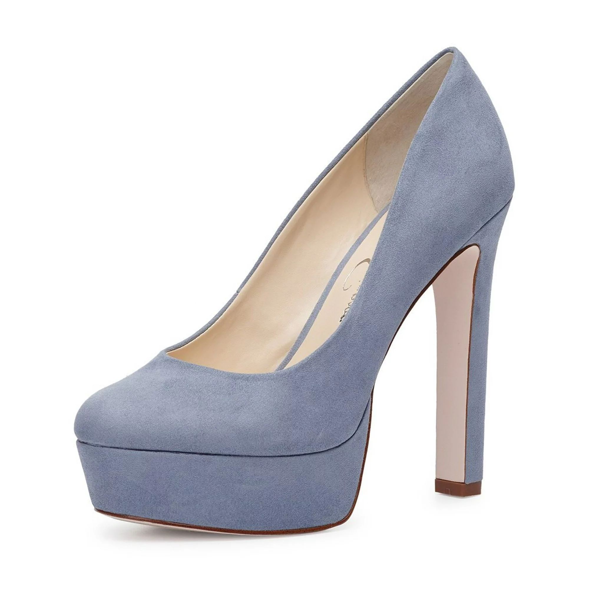 Jessica Simpson Nellah Ash Blue HIgh Heel Platform Pump Thick Heel Round Toe Shoes (Ash Blue, 5) ... | Walmart (US)