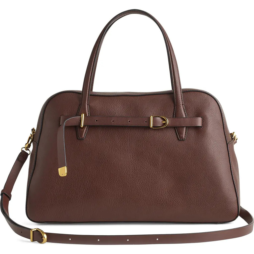 Madewell The Belted Satchel Bag in Rich Brown at Nordstrom | Nordstrom