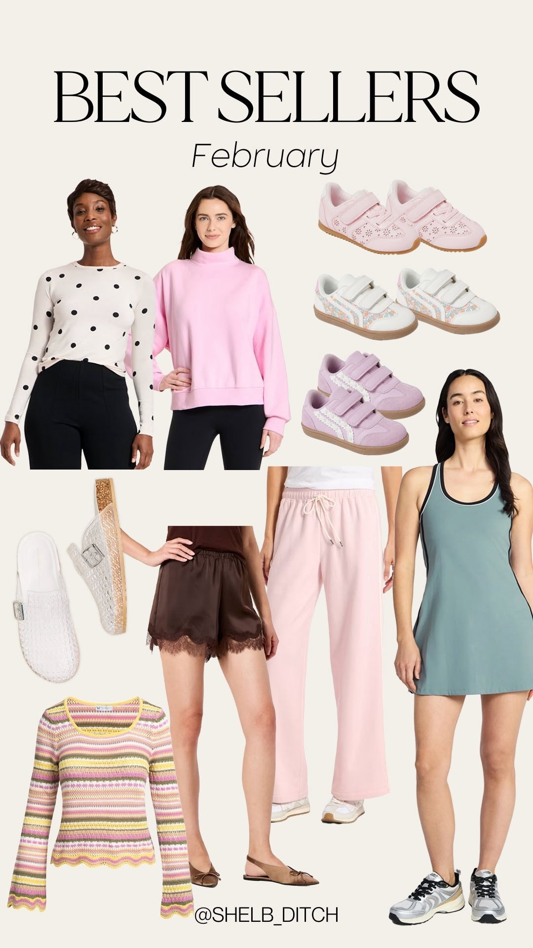 February best sellers. Monthly best sellers. Target finds. Target fashion. Walmart spring active dress. Target reformation inspired lace shorts. Trendy jelly shoes for spring. Toddler girl spring sneakers. Target active sweatshirt. Target active mock neck sweatshirt. Walmart crochet knit sweater  

#LTKSeasonal #LTKootd #LTKSaleAlert