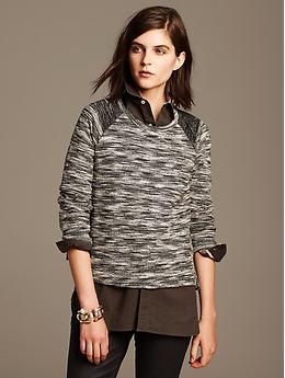 Cropped Tweed Pullover | Banana Republic US