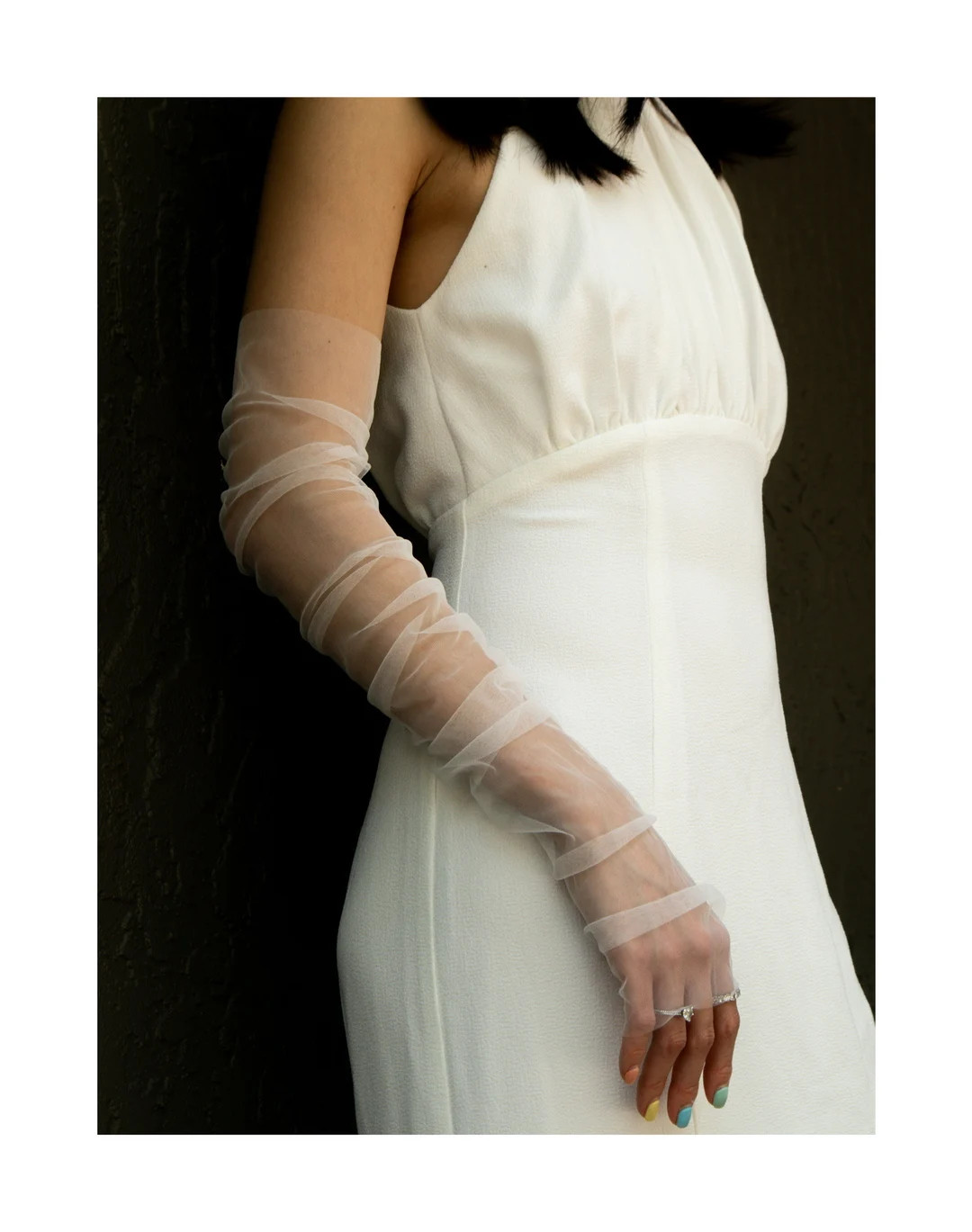 Mesh Pleated Bridal Gloves/sleeves. Colors Options Available. Fingerless - Etsy Australia | Etsy (US)