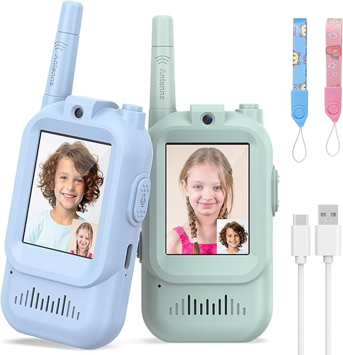 Walkie Talkies for Kids Pack of 2, Rechargeable Long Range Two Way Radios Toys for Boys Girls Age... | Amazon (US)
