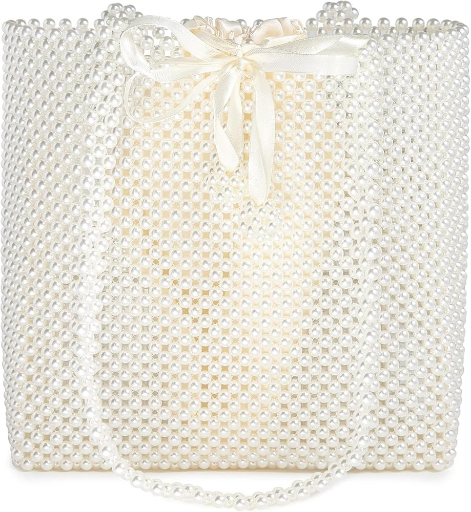 Grandxii Women Tote bag Handmade Weave Beaded Bag Evening Party Shoulder Bag | Amazon (US)