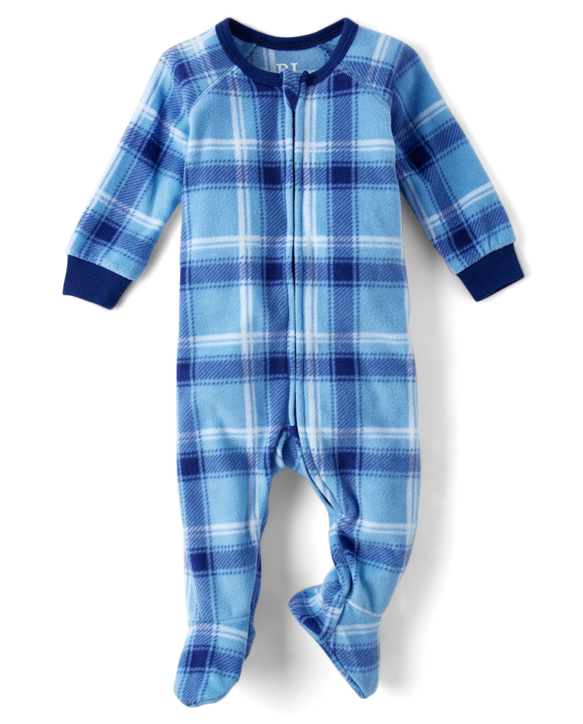 Baby And Toddler Boys Plaid Microfleece Footed One Piece Pajamas - blue | The Children's Place