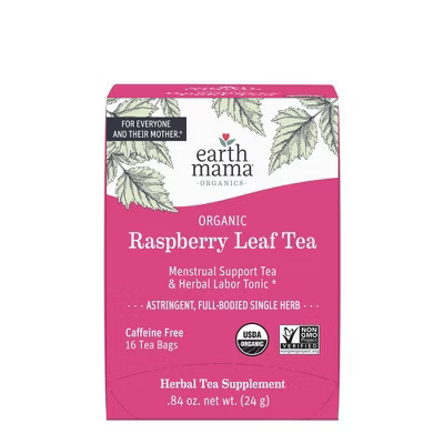 Earth Mama Organic Raspberry Leaf for Labor Prep and Menstrual Support Bagged Teas - 16ct | Target