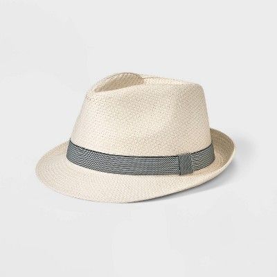 Men's Fedora with Solid Band - Goodfellow & Co™ Cream | Target