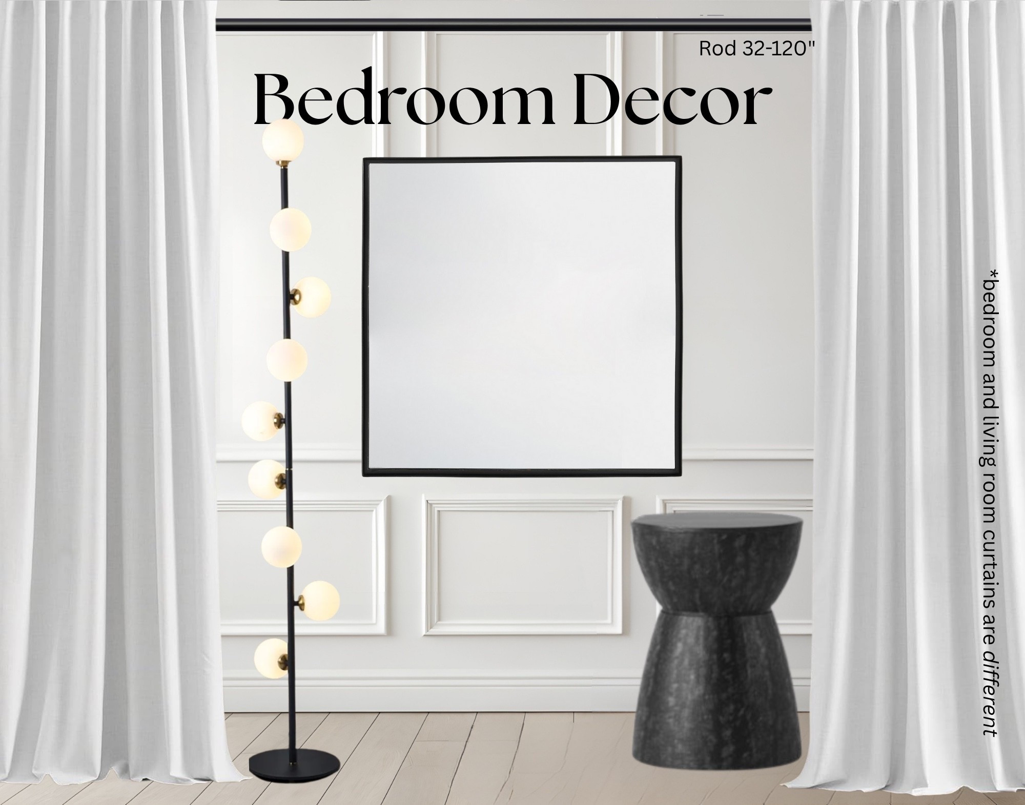 Curtail rod should be 32-120"