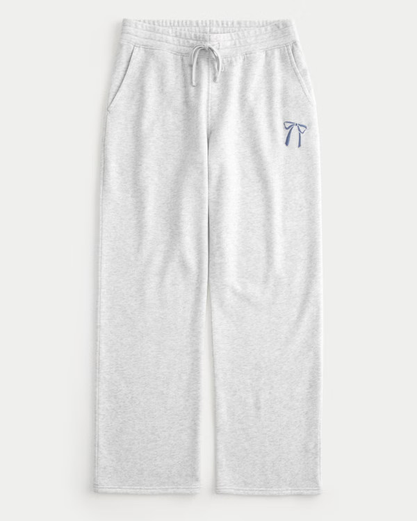 Bow Graphic Straight Sweatpants | Hollister (US)