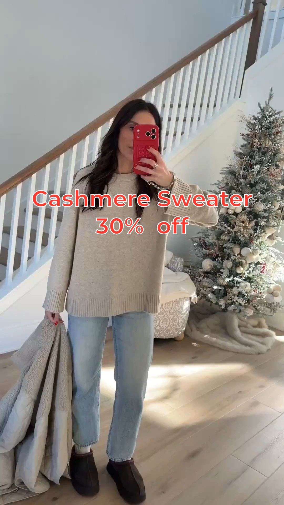Cashmere sweater on sale, 30% off.

Everyday winter outfit, Florida winter, oversized sweater, annabrstyle.

#LTKFindsUnder50 #LTKSaleAlert #LTKFindsUnder100