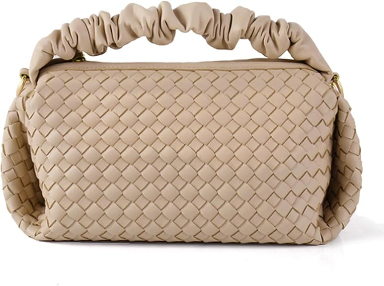 Small Woven Purses, Designer Crossbody Bags for Women Vegan Leather Bags Evening Woven Handbag Cl... | Amazon (US)