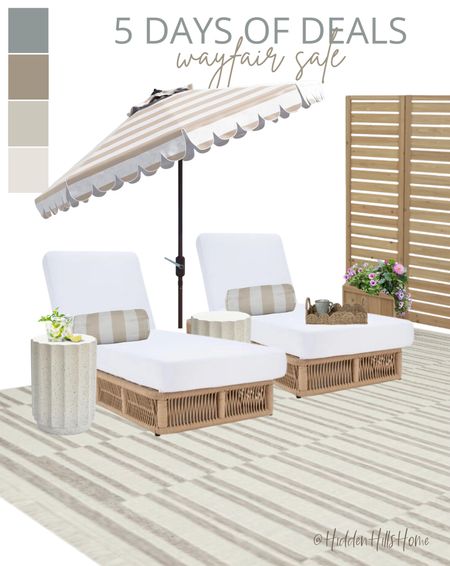 Wayfair is having their 5 Days of Deals event with up to 70% off & free shipping! Here is a spring outdoor oasis mood board for inspiration! @wayfair #ad #WayfairPartner

#LTKsalealert #LTKhome #LTKSeasonal