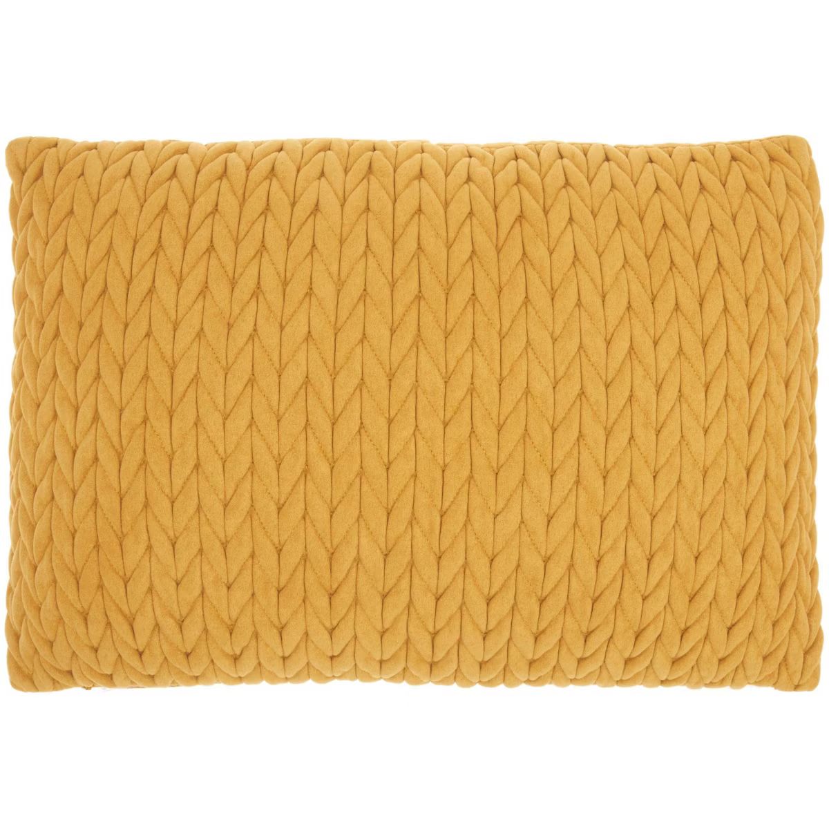 14"x20" Oversize Life Styles Quilted Chevron Lumbar Throw Pillow Yellow - Mina Victory | Target