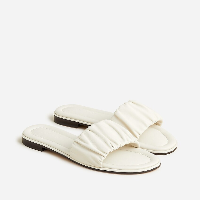 Menorca scrunchie strap slides in leather | J. Crew US