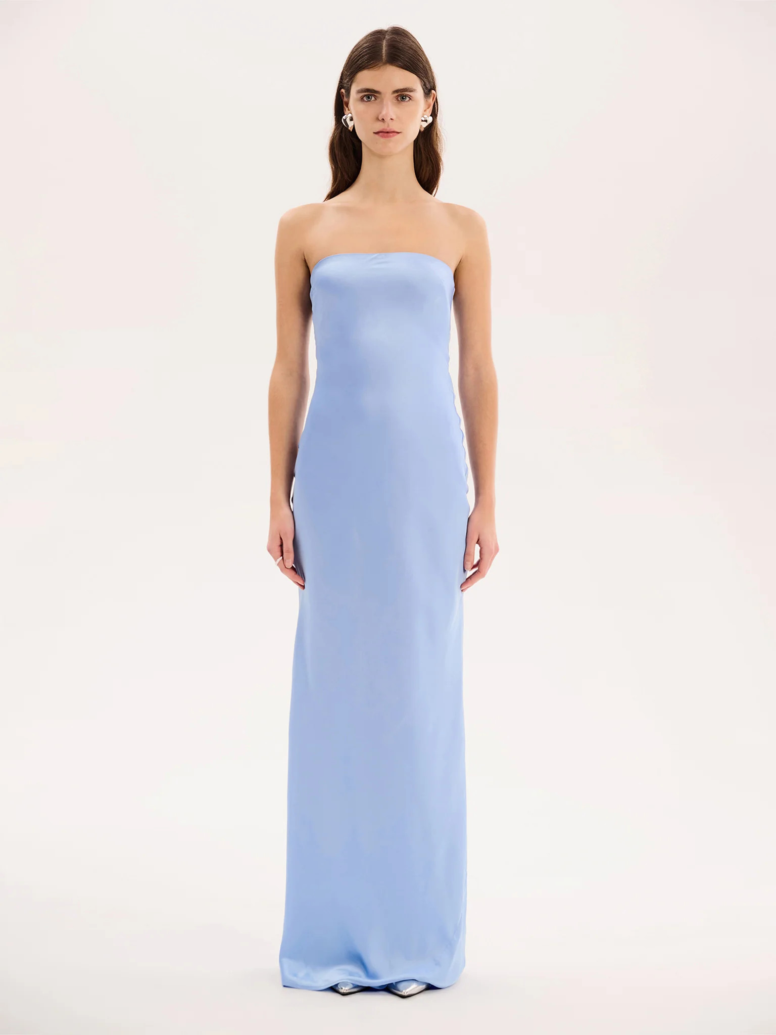 Amdra Maxi Dress in Light Blue | OMNES | Dresses | Sustainable & Affordable Clothing | Shop Women... | OMNES UK