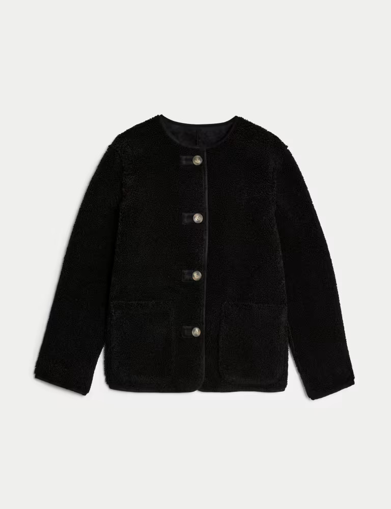 Faux Shearling Textured Reversible Jacket | Marks & Spencer (UK)