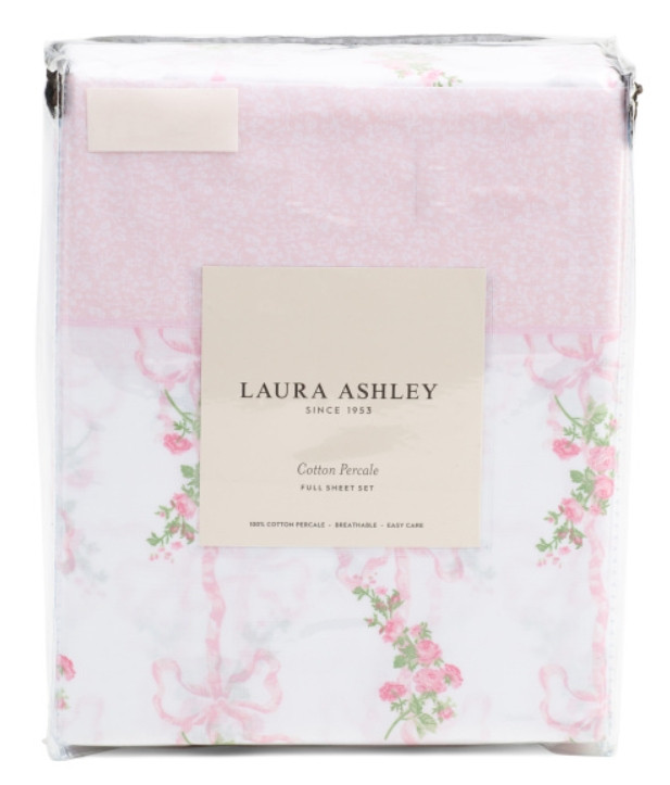 ✨ Back in Stock! ✨

If you've been waiting for these, now's the time! The Laura Ashley Cotton Percale Floral Ribbon Striped Sheet Set is finally back in stock, and it's one of my personal favorites. 🌸

I have these on a full-size bed, and they wash beautifully, feel crisp yet cozy, and hold up wonderfully over time. The feminine floral pattern gives major LoveShackFancy-inspired vibes at a fraction of the price.

A charming way to add cottage-style beauty and timeless elegance to your bedroom! 💕

#LTKHome #LauraAshleyHome #BeddingFinds #CottageStyle #BedroomInspo #LoveShackFancyInspired #HomeDecorFinds #LTKSaleAlert
 

 