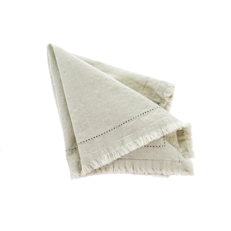 Stone Frayed Edge Napkins, Set of 4 | Jansen Home