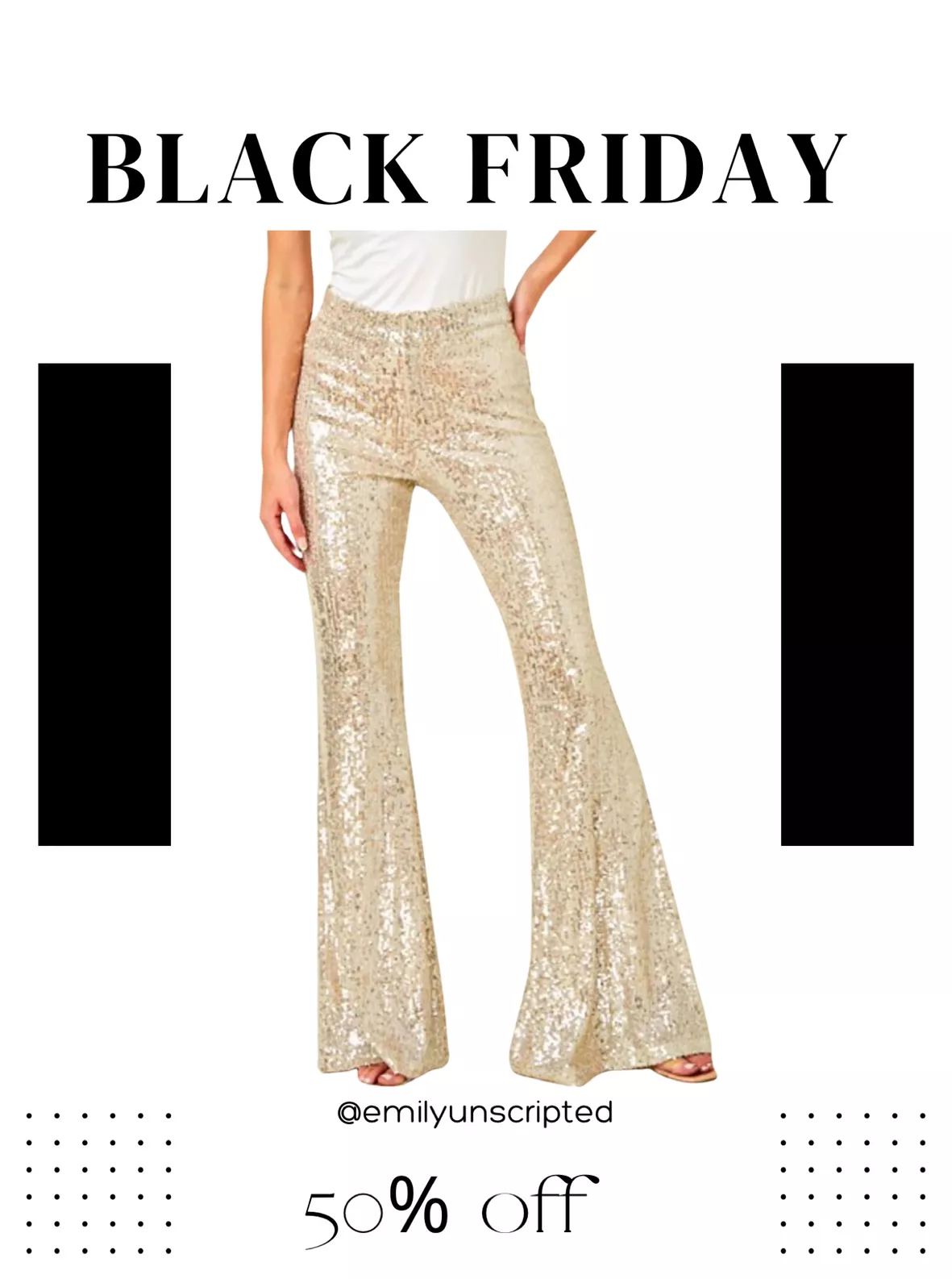 High-Waisted Pull-On Sequin Flare … curated on LTK