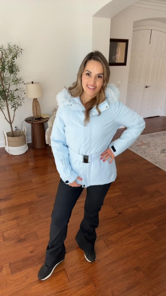 **Cute Ski Jacket & Ski Pants | Winter Ski Outfit Inspo ❄️⛷️**

Heading to the mountains this winter? ❄️ I'm loving this light blue ski jacket paired with classic black ski pants for a cute and sporty winter outfit! The belted waist creates a flattering silhouette, while the cozy hood adds the perfect winter touch. Such a pretty color combination for skiing, snowboarding, mountain vacations, or a snowy winter getaway. Add a warm beanie, gloves, and snow boots to complete the look! Save this outfit for your next ski trip! 💙

#affiliate #SkiOutfit #SkiJacket #SkiPants #WinterOutfit #SkiFashion #SkiOutfitInspo #CuteSkiOutfit #WinterFashion #SnowOutfit #SnowVacation #SkiTrip #SkiTripOutfit #SkiStyle #SnowboardingOutfit #MountainGetaway #WinterVacation #WinterWardrobe #ApresSki #ApresSkiStyle #ColdWeatherOutfit #WinterJacket #FashionOver40 #Over40Style #AmazonFashion #AmazonFinds
