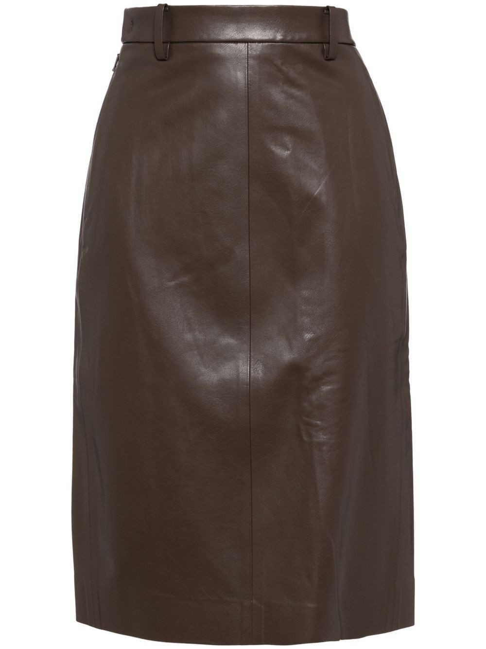 JNBY leather A-line skirt - Brown | Farfetch Global