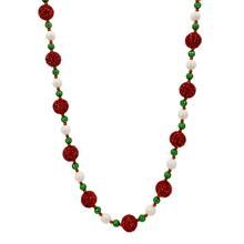 6ft. Red, Green & White Glitter Bead & Pom Pom Garland by Ashland® | Michaels Stores