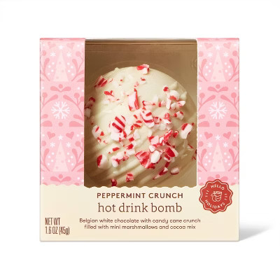 Christmas Hot Chocolate Drink Bomb - Belgian White Chocolate Topped with Peppermint Crunch - 1.6o... | Target