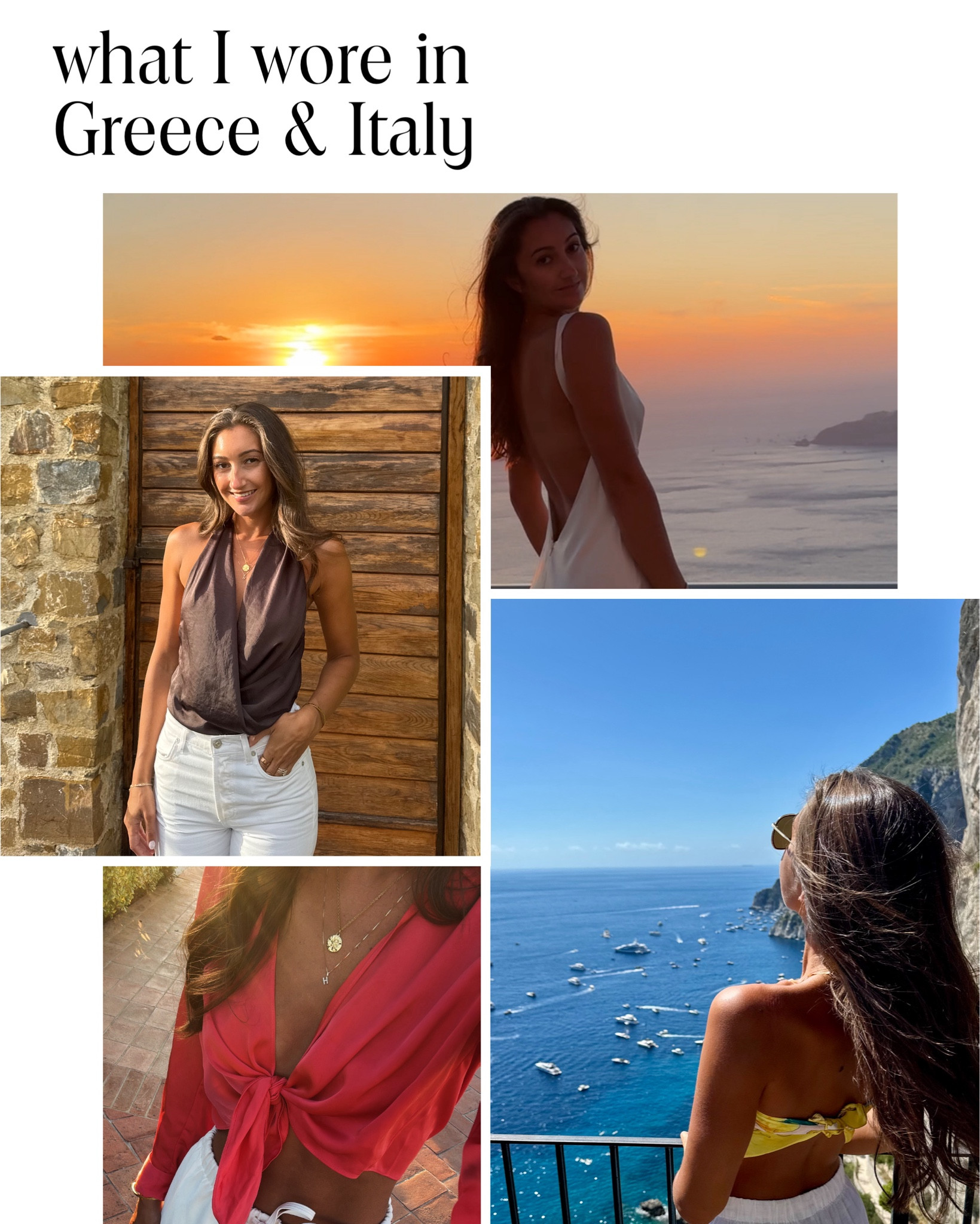 Italy & Greece outfits