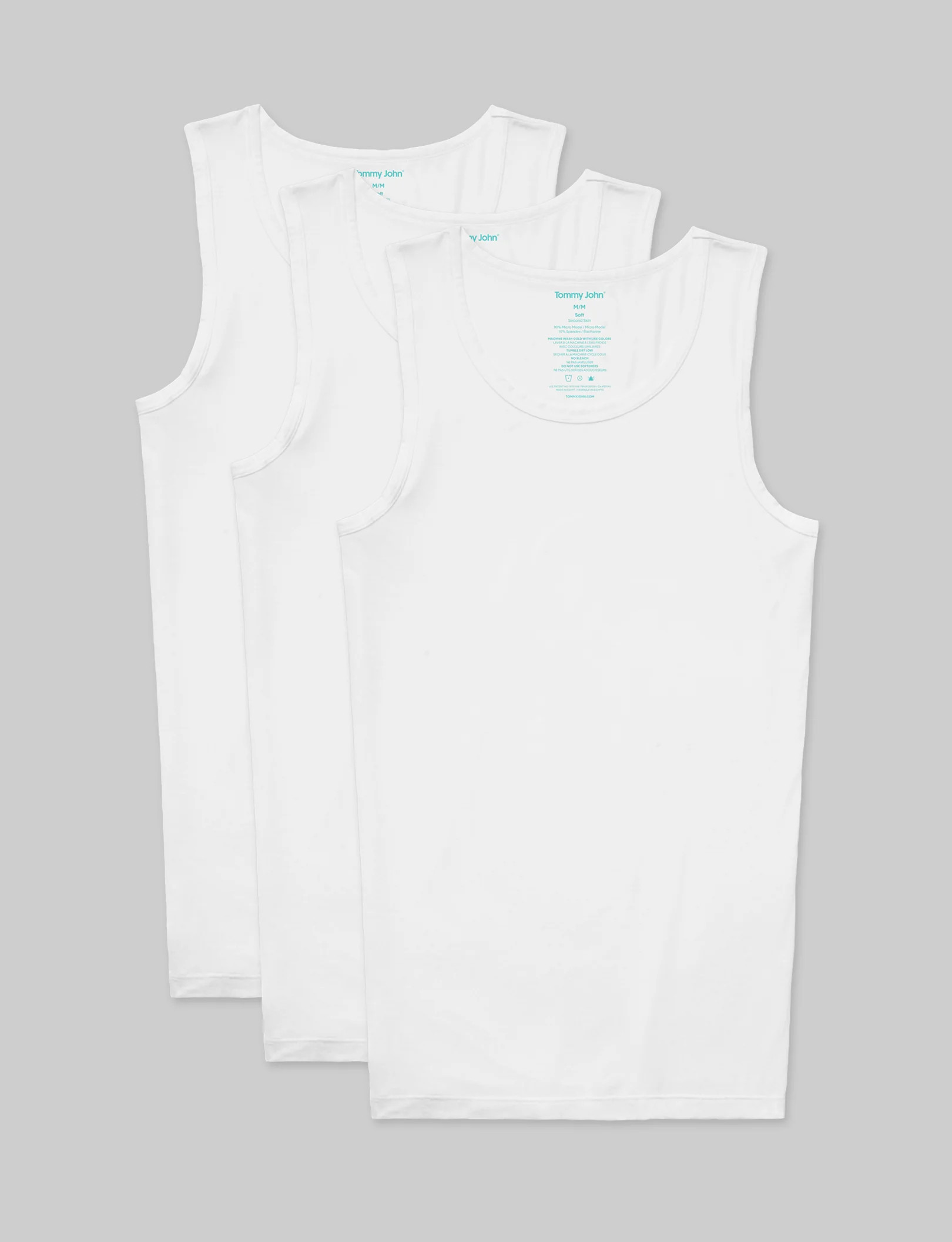 Second Skin Tank Stay-Tucked Undershirt (3-Pack) | Tommy John