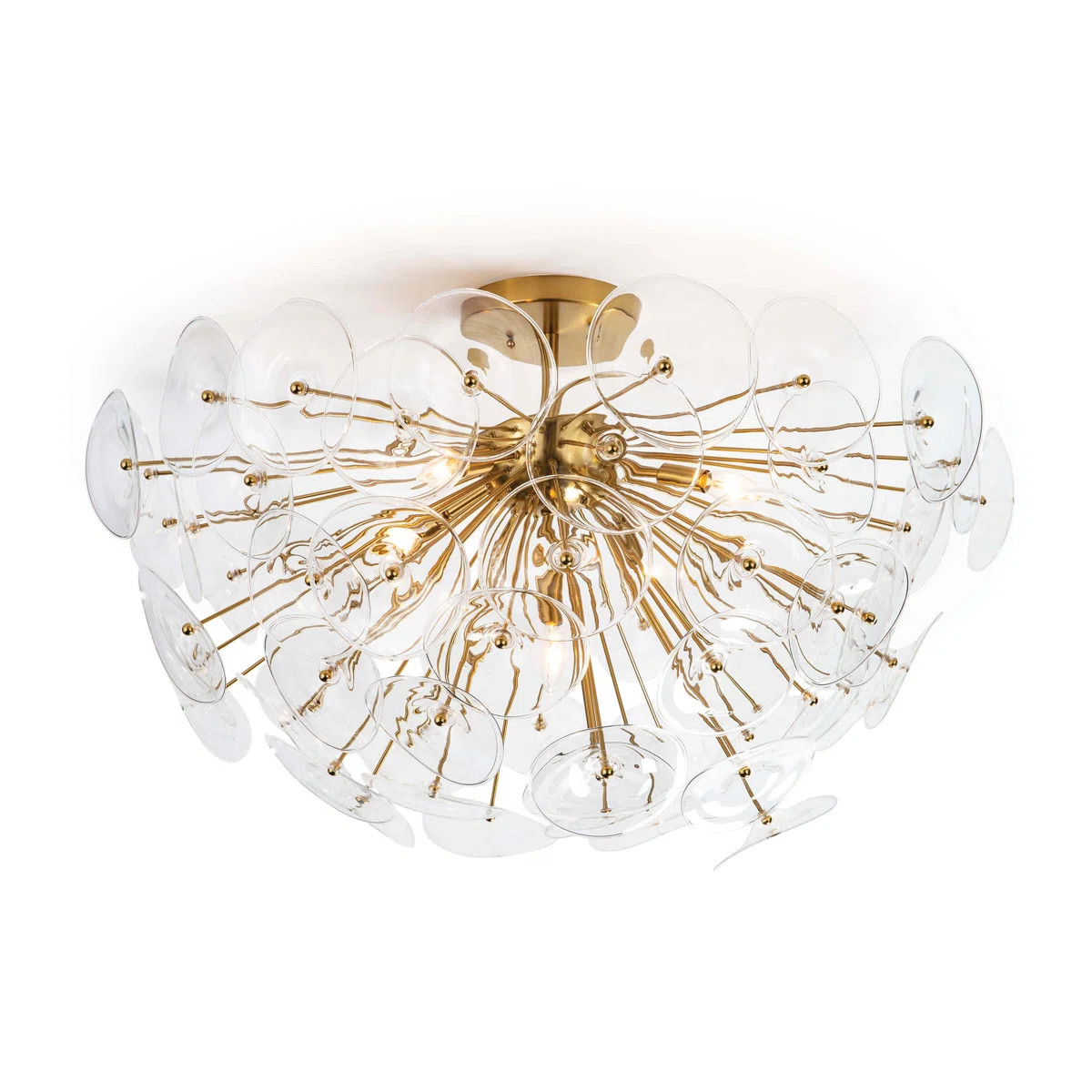 Poppy Glass Semi Flush Mount | Wayfair North America