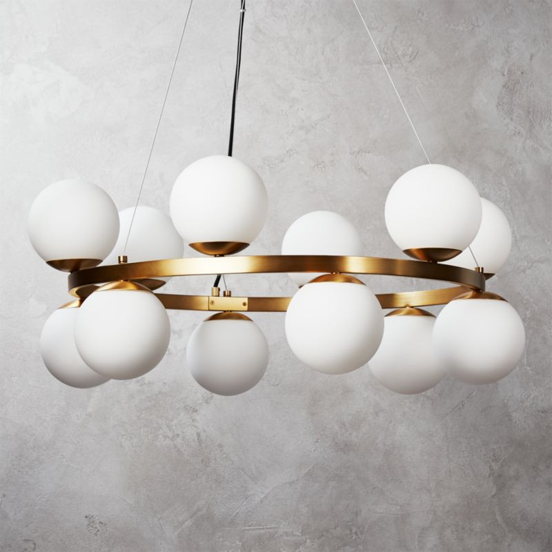 Bubbles Brass Ring Pendant Light + Reviews | CB2 | CB2