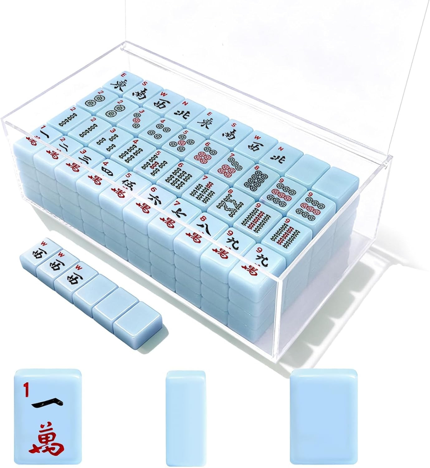 American Mahjong Tiles Set,166 Tiles Game with Acrylic Storage Case,Mahjong Game Set for Adults &... | Amazon (US)