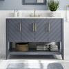 Home Decorators Collection Baybarn 48 in. Single Sink Blue Ash Bath Vanity with White Engineered Carrara Top (Assembled) TJ-0420V4822BLU | The Home Depot