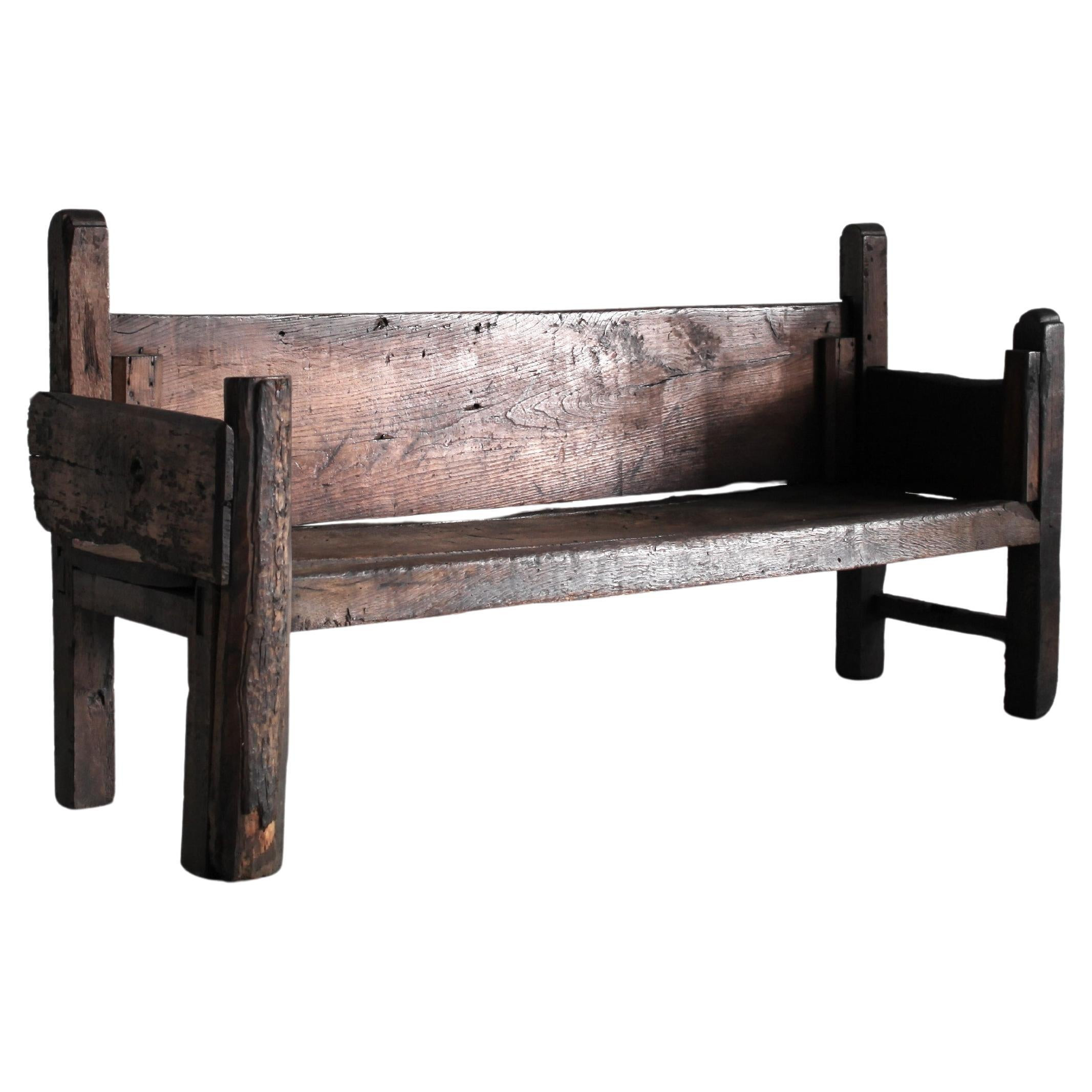 Primitive XL 18Th C. Northern Portuguese Bench Wabi Sabi | 1stDibs