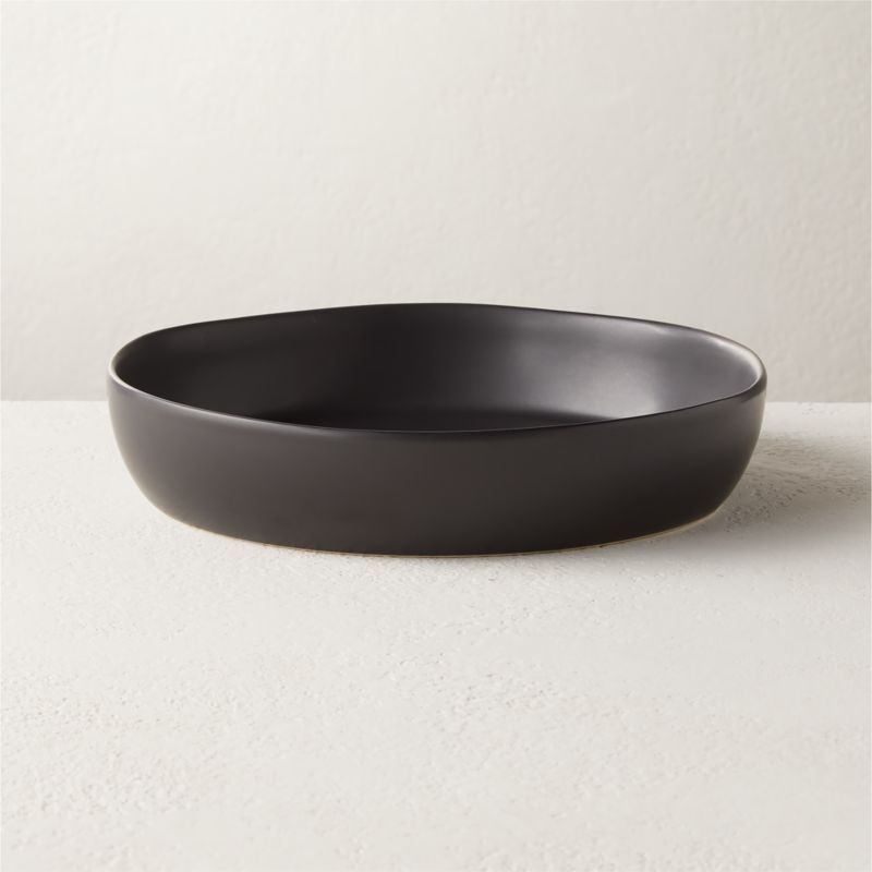 Crisp Modern Matte Black Pasta Bowl + Reviews | CB2 | CB2