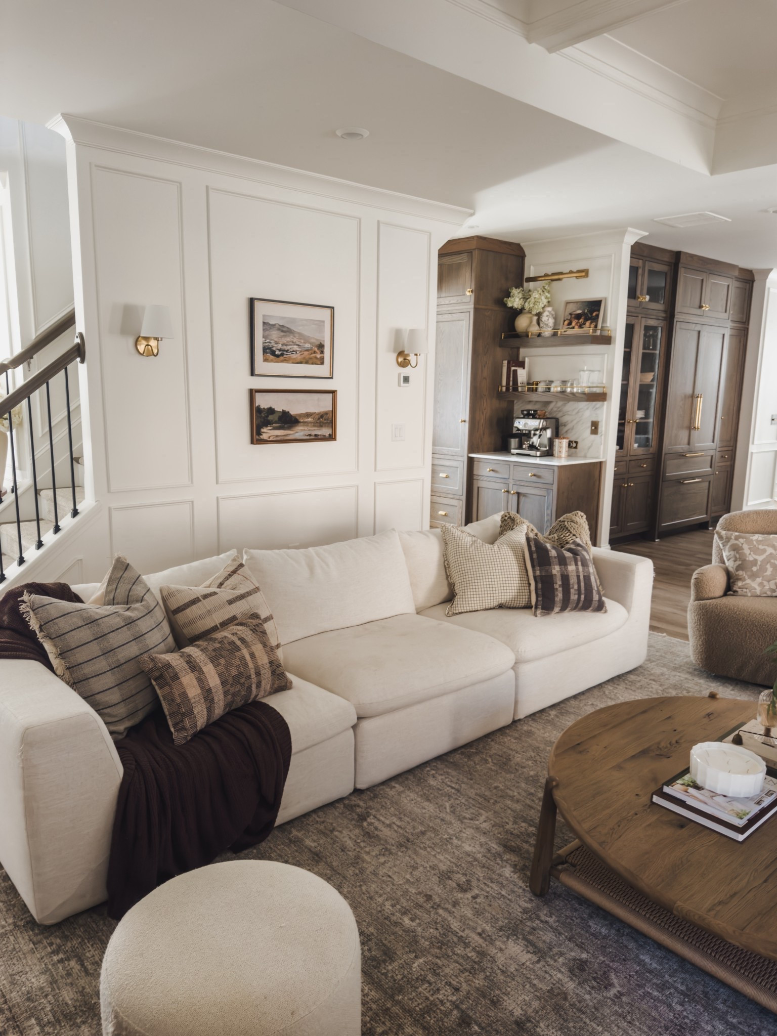 I often get a lot of questions on my sofa - my modular linen sofa has been such a game changer! It is the coziest couch, and the best part? All of the covers are removable and can be washed, including the base! I love style this area each season and as my style evolves it still blends seamlessly in my home.

Neutral home finds, collected style, new year refresh, linen sofa, furniture favorites, neutral home inspo, neutral wood tones, modular sofa, cozy throw pillow, neutral area rug, ottoman favorites, living room refresh, brass detail, coffee bar views, round coffee table, throw blanket, lighting detail, Loloi, Amber Lewis, Pottery Barn style, Wayfair, Castlery, accent chair, found it on Amazon, Four Hands, shop the look! 

#LTKHome #LTKSeasonal